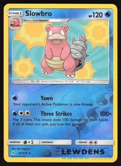 Slowbro - 43/214 - Reverse Holo Holo Rare - Unbroken Bonds - Pokemon Card - Image 1