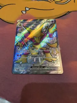 Pokemon Alakazam EX TCG Paldean Fates Holo Card 215/091 Shiny Ultra Rare - Image 1