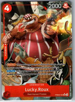 Lucky.Roux (Alt Art) PRB02-003 English PRB02 - One Piece Card - NM - Image 1