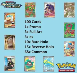Pokemon TCG: 100x Bulk Mystery Cards bundle (Journey Together) - Image 1