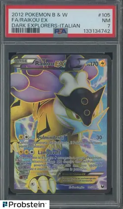 2012 Pokemon B & W Dark Explorers Italian #105 Raikou Ex FA PSA 7 NM - Image 1