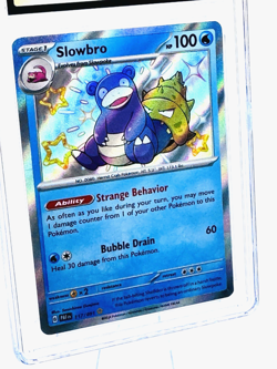 🌟TOP POP 10🌟Pokemon ENG Paldean Fates Shiny Rare Holo SLOWBRO CGC 10 PRISTINE - Image 2