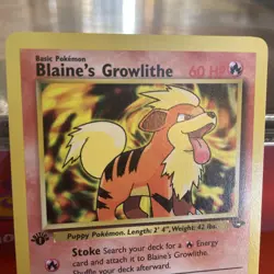 Pokemon TCG Blaine's Growlithe 62/132 1st Edition Gym Challenge Common WOTC - Image 4