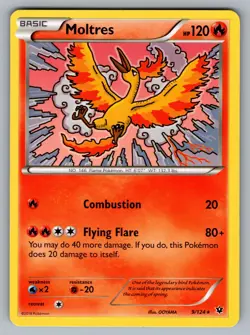 Moltres Rare XY - Fates Collide 9/124 Pokemon NM - Image 1
