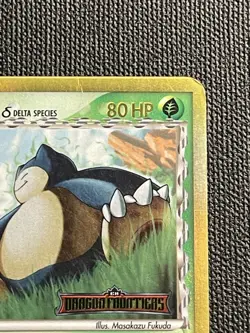 Pokemon TCG Snorlax Dragon Frontiers Reverse Holo Stamp 10/101 Delta Species - Image 2