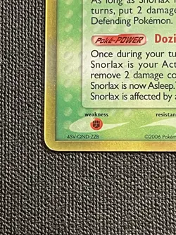 Pokemon TCG Snorlax Dragon Frontiers Reverse Holo Stamp 10/101 Delta Species - Image 4