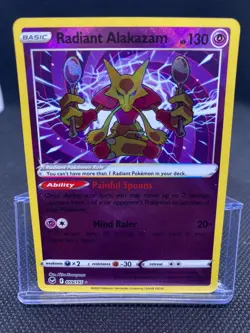 Pokemon Radiant Alakazam 059/195 - Silver Tempest - NM English - Image 1