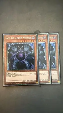 3x Playset Caius The Shadow Monarch RA03-EN194 Platinum Secret Rare Yugioh - Image 1