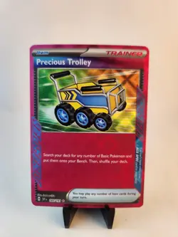 Pokemon Precious Trolley ACE SPEC Rare 185/191 Sv08 Surging Sparks Holo Card - Image 1