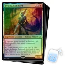 FOIL DRALNU, LICH LORD X4 Time Spiral Remastered Magic MTG MINT CARD - Image 1