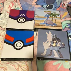 4x Ultra Pro Pokemon Binders + 100 Black Vault X Sleeves + 153 shiny cards - Image 1