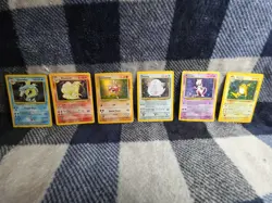 Lot Of 6 Vintage Unlimited Base Set Holo Pokemon Cards LP-MP - Image 1