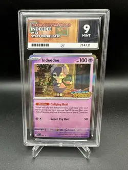Indeedee 2024 Black Star Promo Staff Prerelease Pokemon Card 154 Ace 9 - Image 1
