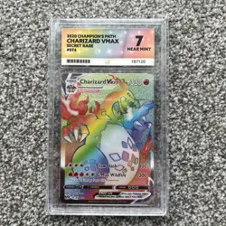 Rainbow Charizard VMAX 074/073 Secret Rare Holo Card Champions Path ACE 7 - Image 1