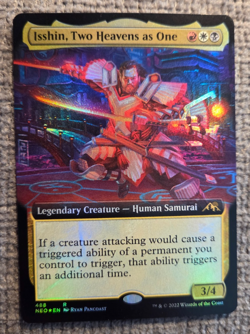 ISSHIN, TWO HEAVENS AS ONE ~ NM ~ MTG Magic -488 NEO Kamigawa EXTENDED Art FOIL - Image 1