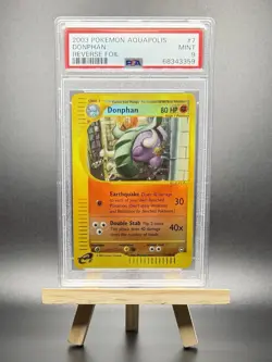 2003 POKEMON DONPHAN REVERSE REV HOLO FOIL #7 E-SERIES AQUAPOLIS PSA 9 WOTC - Image 1