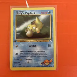 Pokemon TCG Misty’s Psyduck 54/132 1st Edition Gym Hero’s Uncommon WOTC Vintage - Image 1
