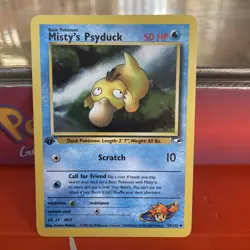 Pokemon TCG Misty’s Psyduck 54/132 1st Edition Gym Hero’s Uncommon WOTC Vintage - Image 3
