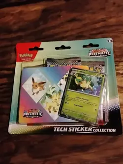 Pokemon TCG Prismatic Evolutions Tech Sticker Collection/LEAFRON FACTORY SEALE - Image 1