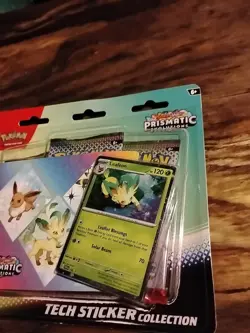 Pokemon TCG Prismatic Evolutions Tech Sticker Collection/LEAFRON FACTORY SEALE - Image 2