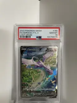 Aerodactyl V Alternate Art PSA 10 2022 Pokemon Sword & Shield Lost Origin #180 - Image 1