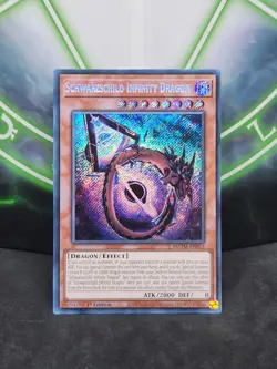 Yugioh Schwarzschild Infinity Dragon MZTM-EN013 Secret Rare 1st Edition NM - Image 1
