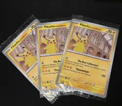 3 x Pikachu At The Museum Jumbo Promo Card Pokemon Day 2026 Tcg - Image 1