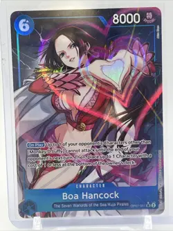 Bandai One Piece CCG Boa Hancock Foil Character Card OP07-051 6 Cost 8000 Power - Image 1