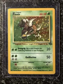 Pokemon TCG Pinsir Holo Rare Card Jungle Unlimited Vintage - Image 1