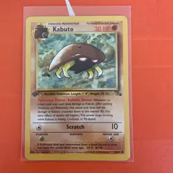 Pokemon TCG Kabuto 50/62 1st Edition Fossil Set Common WOTC 1999 Vintage - Image 1