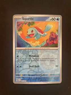 Pokemon TCG: Scarlet & Violet 151 - Reverse Holo - 007/165 - Squirtle - Image 1