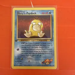 Pokemon TCG Misty's Psyduck 90/1321st Edition Gym Challenge Common WOTC Vintage - Image 1