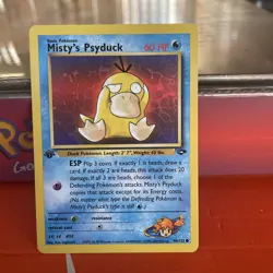Pokemon TCG Misty's Psyduck 90/1321st Edition Gym Challenge Common WOTC Vintage - Image 3