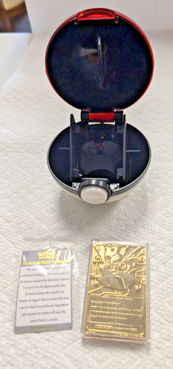 Set of Six (6) 23 K Gold-Plated Pokemon Trading Cards w/ Spheres Boxes COAs - Image 4