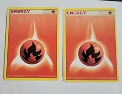 Pokemon TCG Fire Energy 2005 Includes 2 Cards - Image 1
