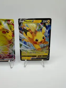 Pokemon Card TCG - Pikachu V & VMAX SWSH285 SWSH286 Black Star Promos - NM - Image 3