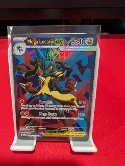 Pokemon Mega Lucario EX 160/132 Stage 1 HP340 Ultra Rare Holo Card TCG - Image 1