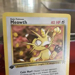 Pokemon TCG Meowth 62/82 1st Edition Team Rocket common WOTC vintage - Image 4