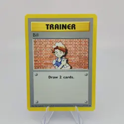 Bill SHADOWLESS 91/102 Pokemon Trainer Base Set Common - Image 1
