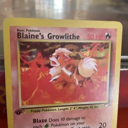Pokemon TCG Blaine's Growlithe 62/132 1st Edition Gym Heroes CommonWOTC Vintage - Image 4