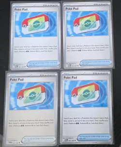 4x Poke Pad 081/088 x4 - NM Perfect Order Pokemon Playset ME03 - Image 1