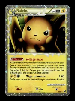 Carte Pokemon Raichu 83/90 Indomptable Francais - Image 1