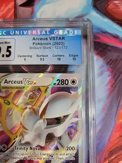 ARCEUS V Star Pokemon BRILLIANT STARS 123/172 CGC 9.5 Gem Mint w/ Sub Grades - Image 4