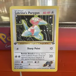 Pokemon TCG Sabrina's Porygon 98/132 1st Edition Gym Challenge Common WOTC - Image 3