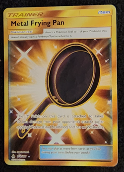 2018 Pokemon Forbidden Light Secret Rare Metal Frying Pan #144/131 EX-NM - Image 1