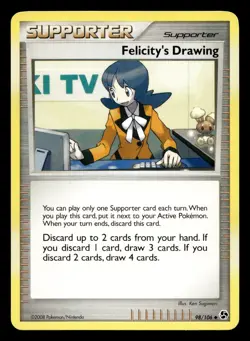 Felicity's Drawing 98/106 Uncommon Great Encounters Pokemon LP - Image 1