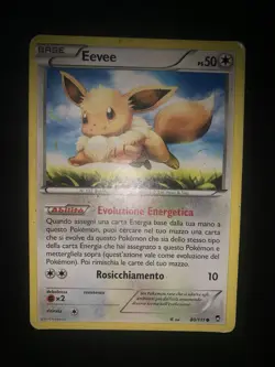 Pokemon Card Eevee Colpi Furiosi Comune 80/111 Ita Italiano - Image 1