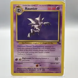 1999 Pokemon TCG Haunter Fossil 21/62 Regular Unlimited Rare HP - Image 1