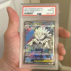 Pokemon Mega Abomasnow EX 157/132 Me01: Mega Evolution Ultra Rare Holo PSA 10 - Image 1