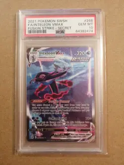 2021 Pokemon TCG Inteleon VMAX 266/264 PSA 10 Alt-Art - Fusion Strike - Image 1